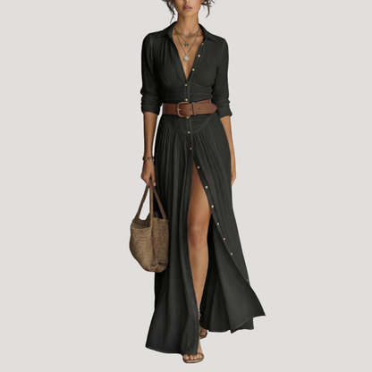 Silvana | Abito Camicia Lungo Donna Bottonato