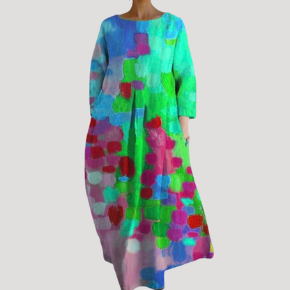 Maria Teresa | Robe midi floreale elegante con tasche
