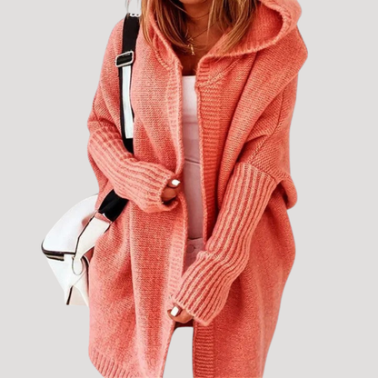 Sonia | Gilet Donna Oversize con Cappuccio Casual