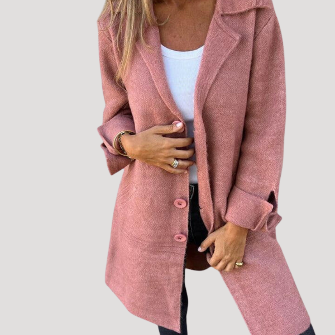 Amy | Cappotto Lungo Donna Casual con Rever