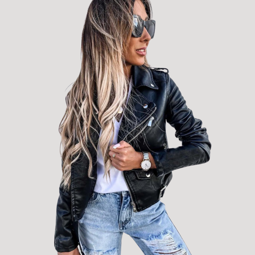 Sienna | Giacca Biker Donna Con Cintura