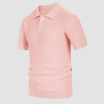 Adriano | Polo in maglia a coste con bottoni da uomo