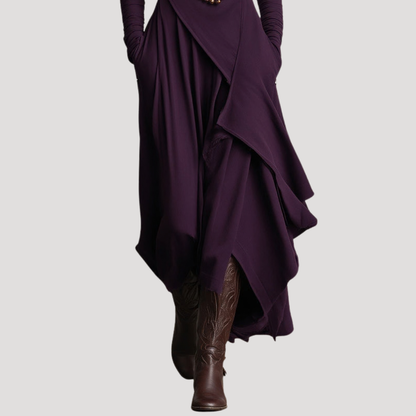 Livia | Abito lungo a maniche lunghe fluido ed elegante