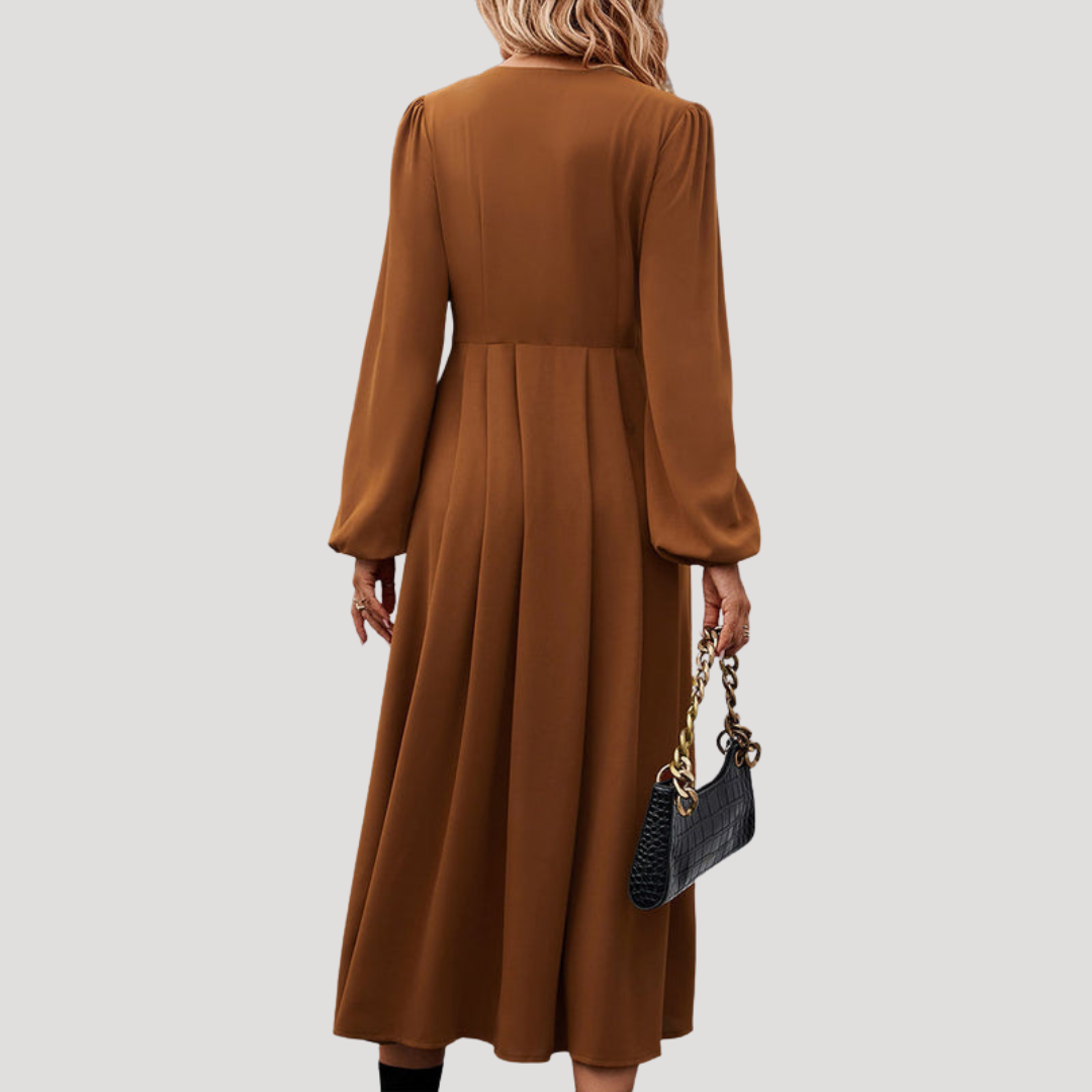 Emilia | Robe Midi Donna Bottonata Maniche Lunghe