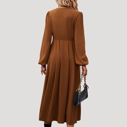 Emilia | Robe Midi Donna Bottonata Maniche Lunghe