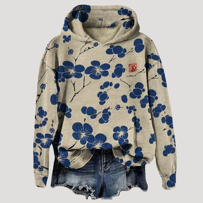 Ines | Felpa con Cappuccio Donna con Stampa Floreale