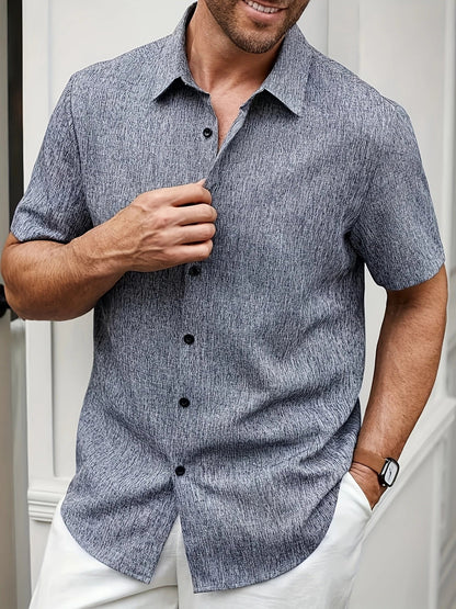 Daniele | Camicia a maniche corte con bottoni a contrasto da uomo