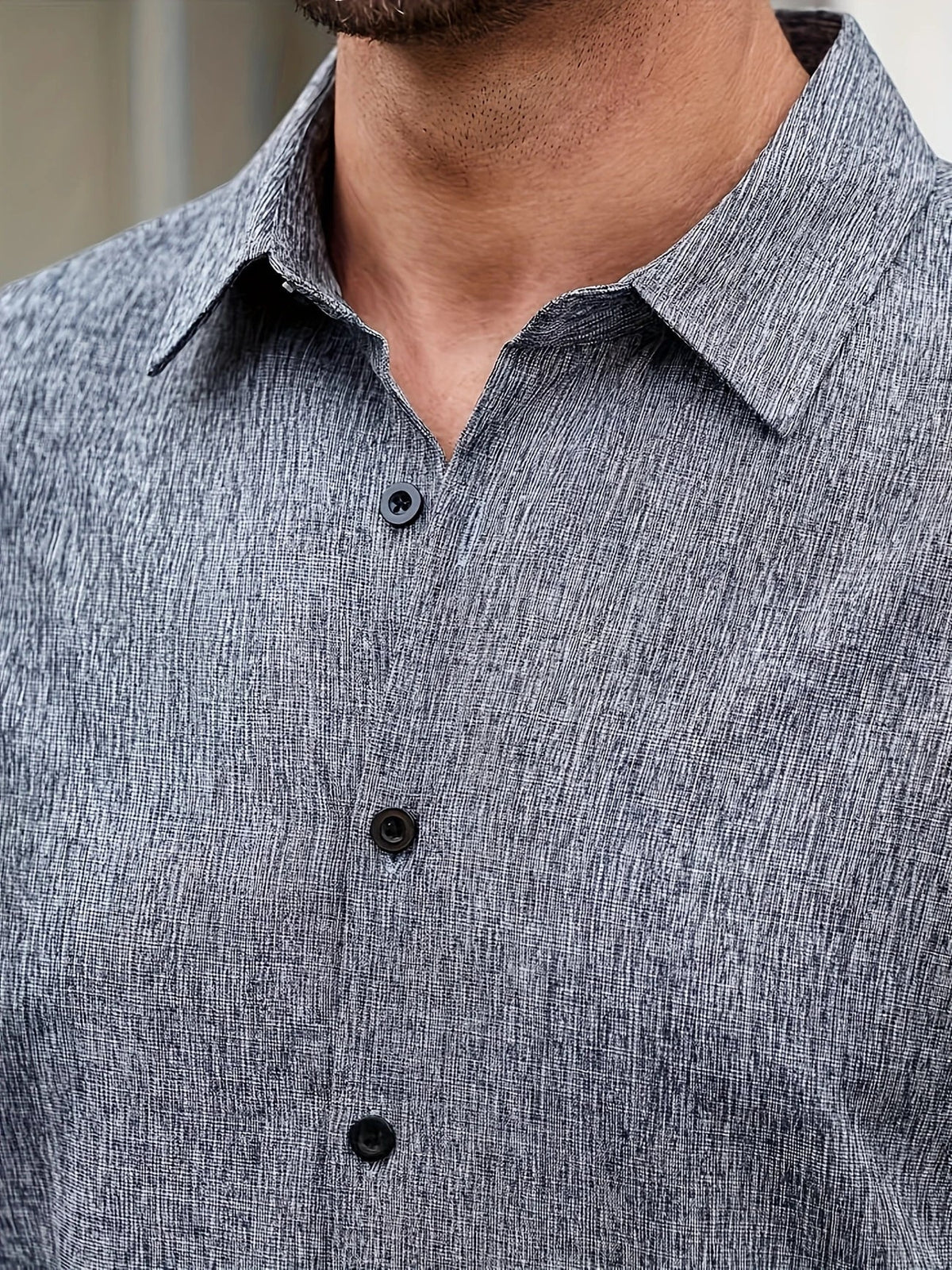 Daniele | Camicia a maniche corte con bottoni a contrasto da uomo