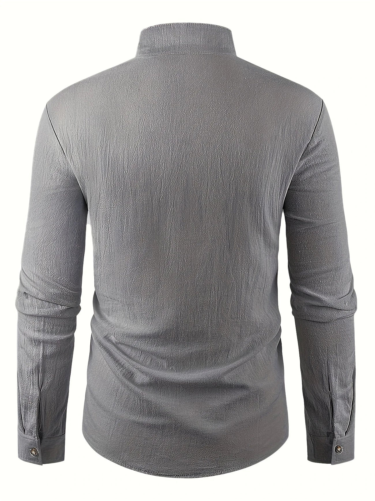 Filippo | Camicia con colletto alla coreana e bottoni da uomo
