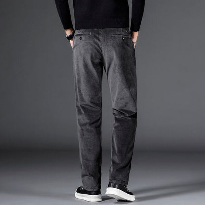 Marcello | Pantaloni effetto velluto a coste a vita media da uomo