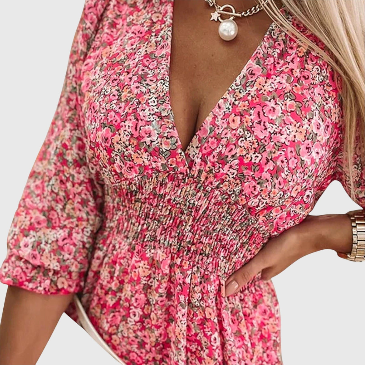 Ava | Abito Corto Donna Bohémien Chic Stampato Floreale