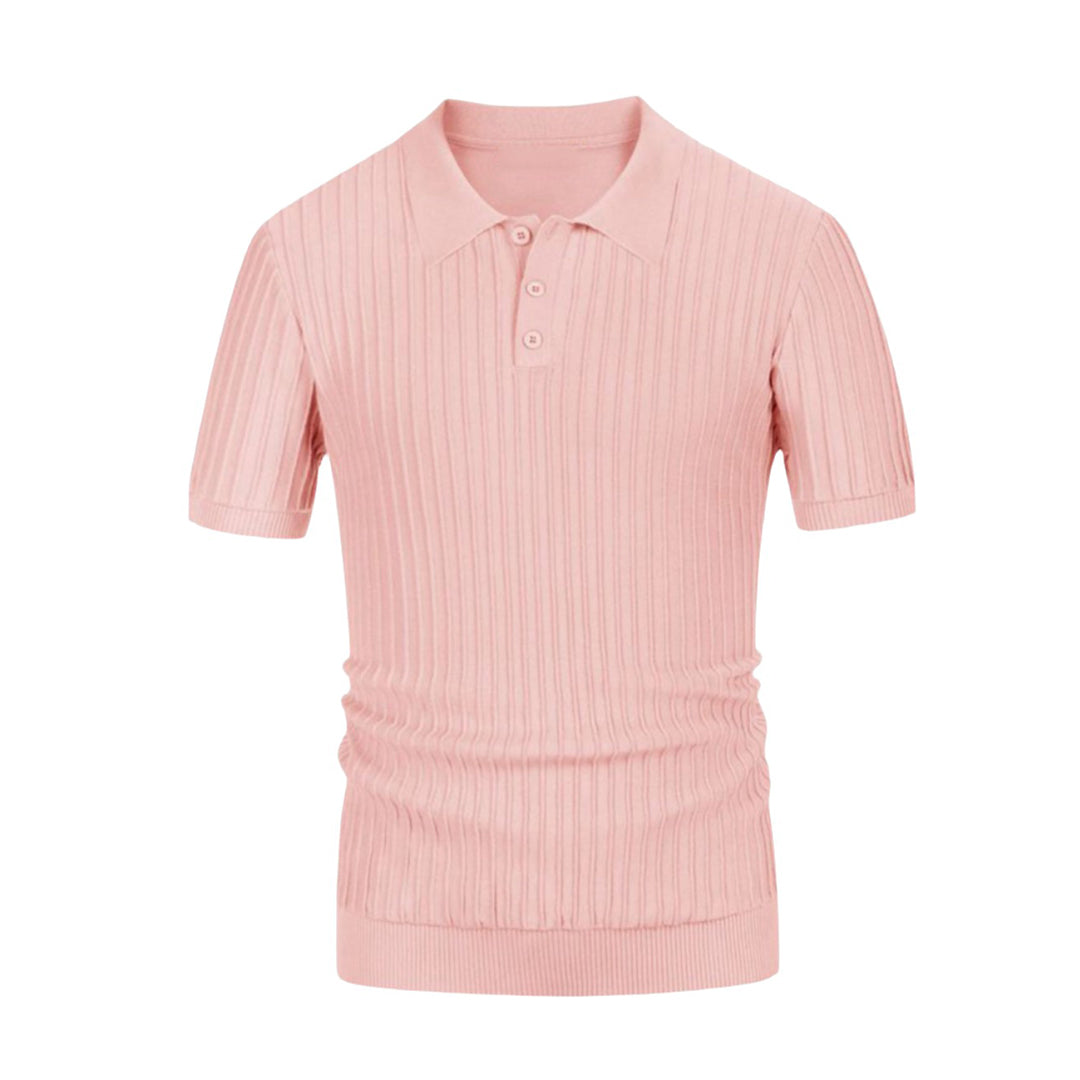 Adriano | Polo in maglia a coste con bottoni da uomo