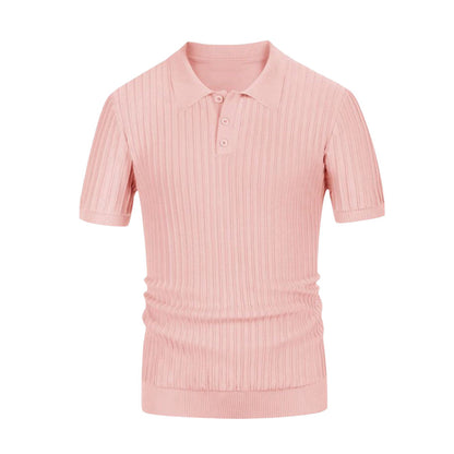 Adriano | Polo in maglia a coste con bottoni da uomo