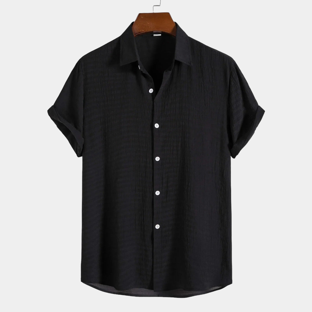 Mario | Camicia a maniche corte con colletto e bottoni da uomo