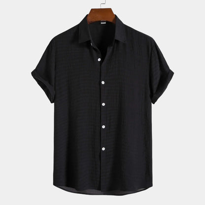 Mario | Camicia a maniche corte con colletto e bottoni da uomo
