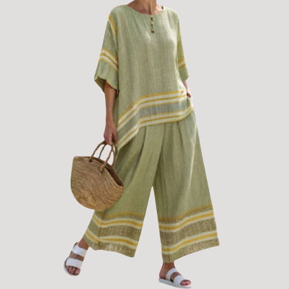 Nicoletta | Completo Donna Estate Casual Pantaloni Larghi
