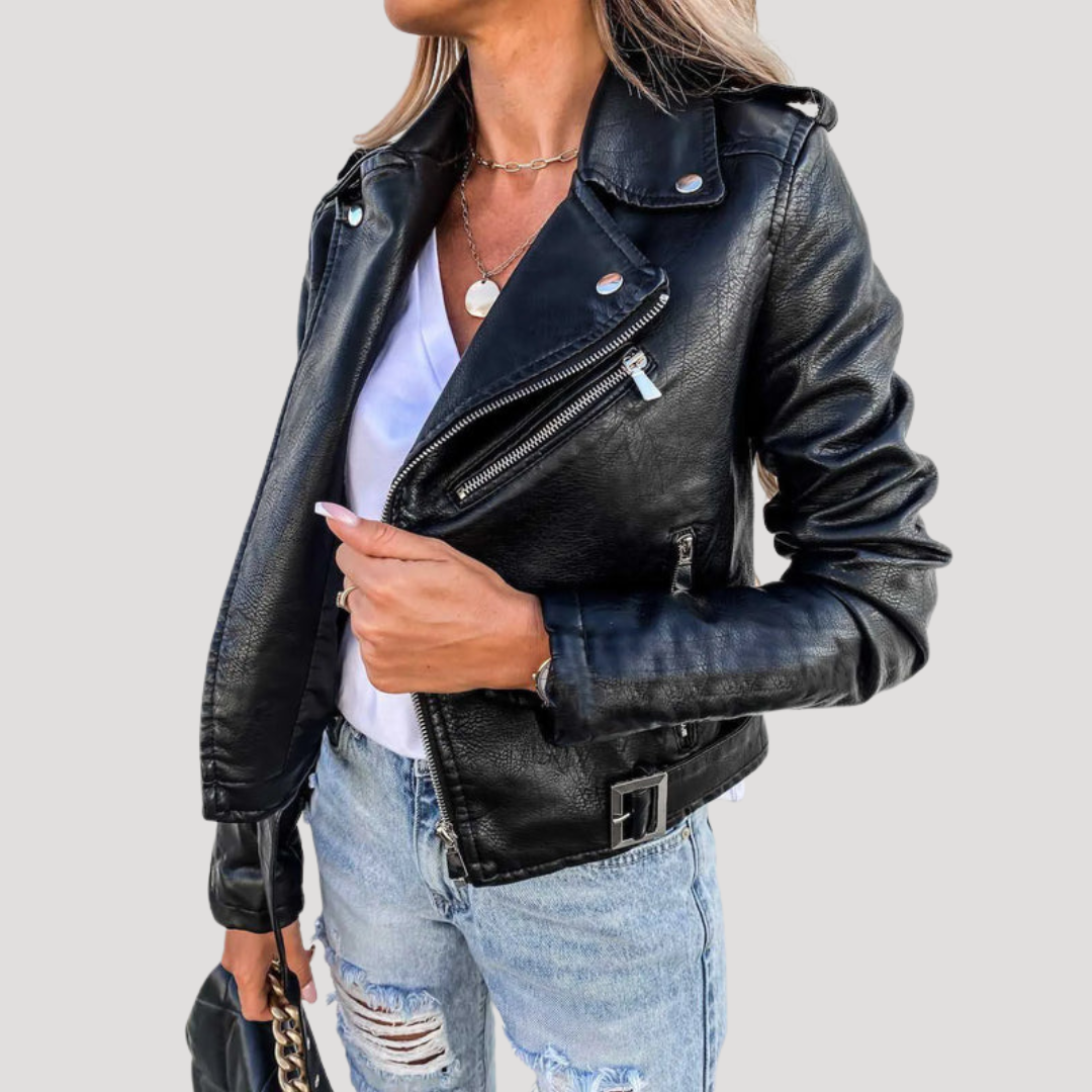 Sienna | Giacca Biker Donna Con Cintura