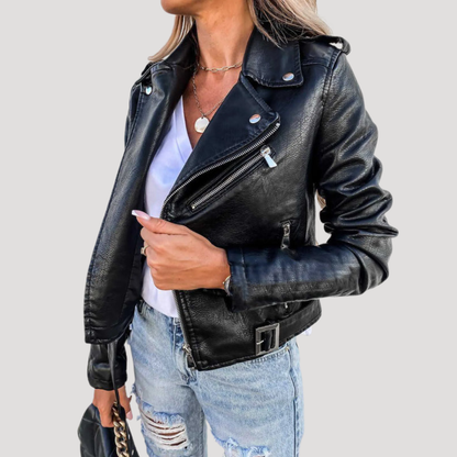 Sienna | Giacca Biker Donna Con Cintura