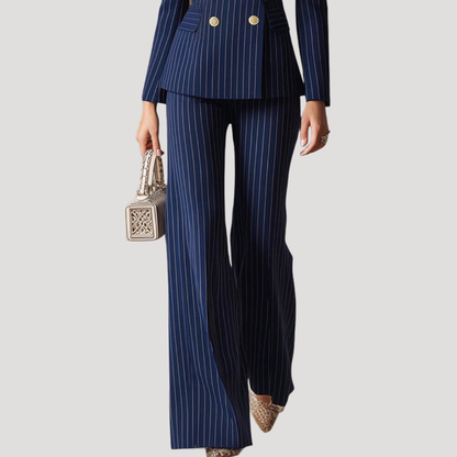 Odette | Completo Tailleur Rayato Donna Taglio Strutturato