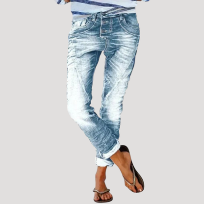 Emma | Jeans Slim Donna Effetto Lavato Vintage