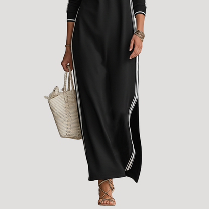 Ruth | Abito Lungo Donna Maniche Lunghe Spacco Casual