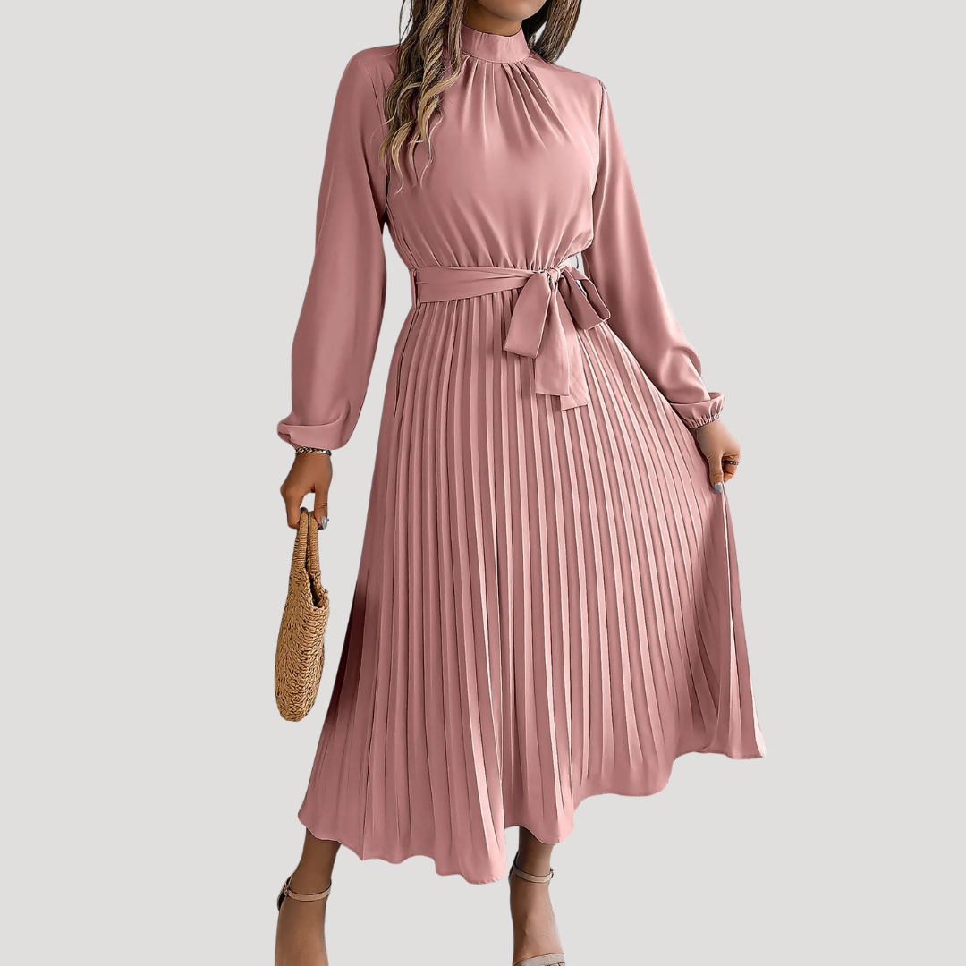 Anais | Abito lungo plissettato elegante da cerimonia