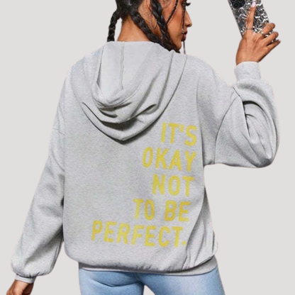 Camille | Felpa Donna Oversize con Cappuccio Motivo Grafico