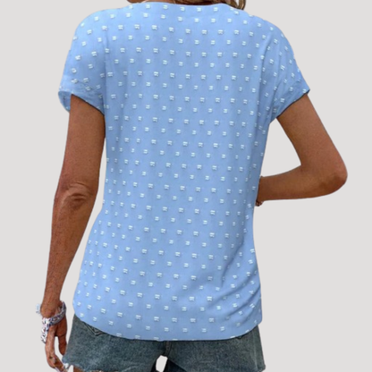 Sandrine | Blusa da Lavoro Donna Collo a V Stampata
