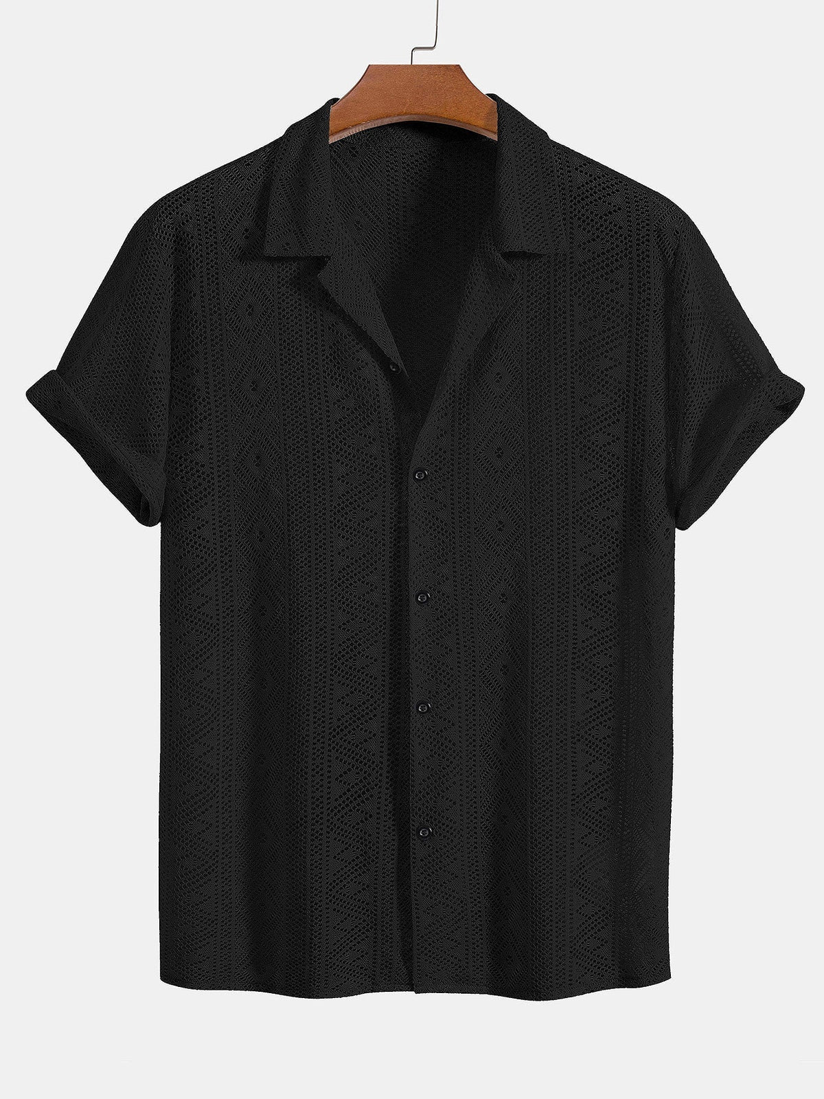 Camillo | Completo camicia traforata a maniche corte e pantaloni da uomo