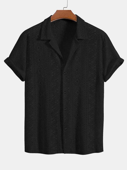 Camillo | Completo camicia traforata a maniche corte e pantaloni da uomo