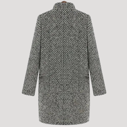 Elvira | Cappotto a Quadri Donna Doppiopetto