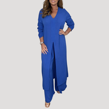 Nell | Combinaison Pantalone Donna Cinturato Gambe Larghe