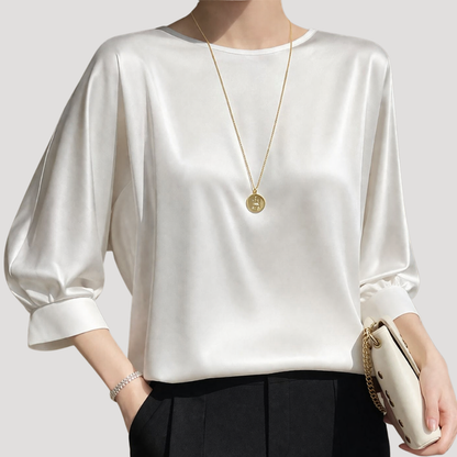 Ottavia | Blusa Donna Elegante Collo Tondo Maniche 3/4