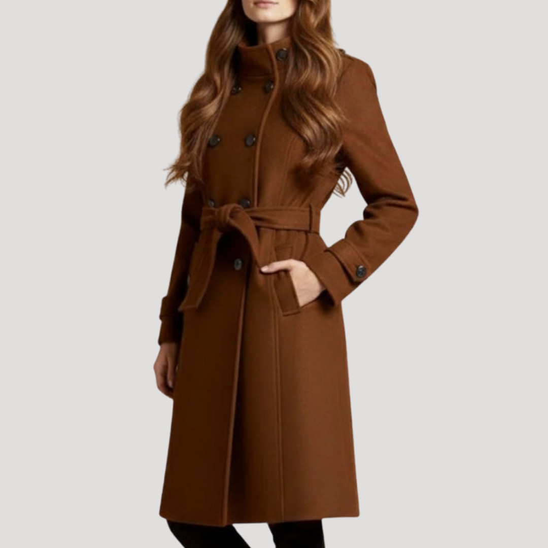 Melanie | Cappotto Mezzolungo Donna Incrociato con Cintura