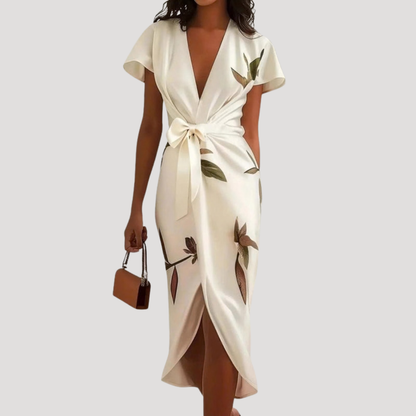 Monique | Robe lunga donna floreale a portafoglio
