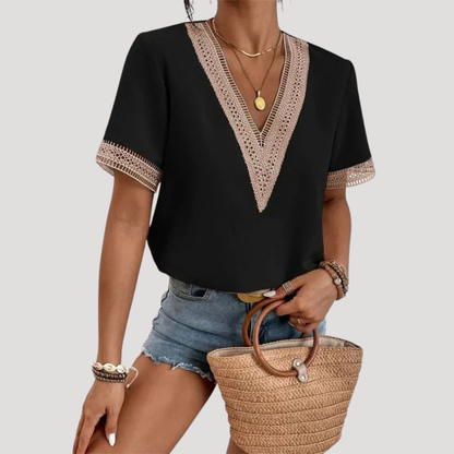 Laura | Blusa Donna Leggera in Pizzo per l'Estate