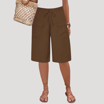Daniela | Bermuda Donna Lunghi con Vita Elastico e Tasche