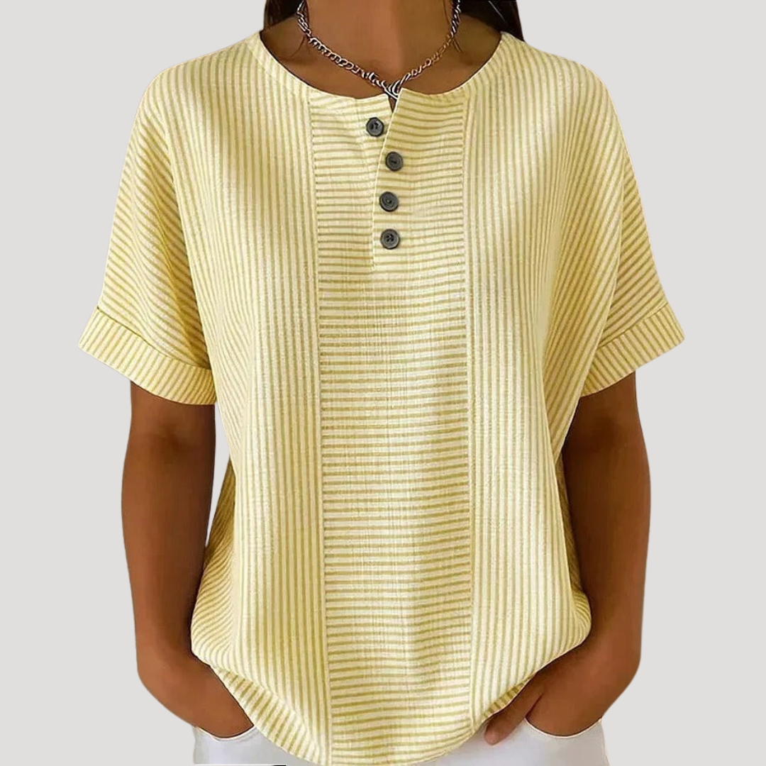 Valentina | Blusa Donna A Righe Con Bottoni