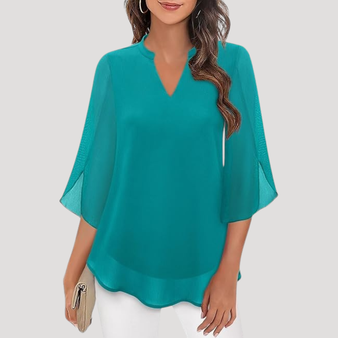 Grace | Blusa Donna Col V Maniche Svasate Elegante