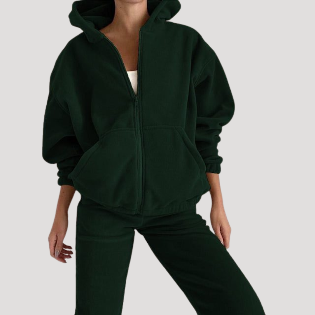 Teresa | Completo Coordinato Donna Felpa con Cappuccio Zip e Pantaloni Jogging
