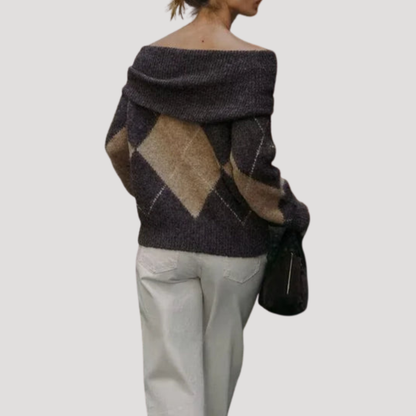 Gabriella | Pull Donna Argyle Spalle Scoperte