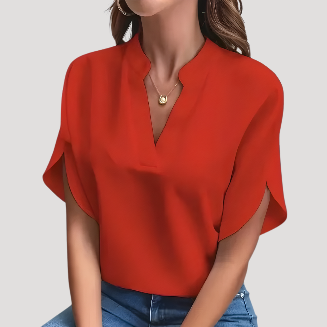 Lea | Blusa Donna Fluida con Collo a V Elegante