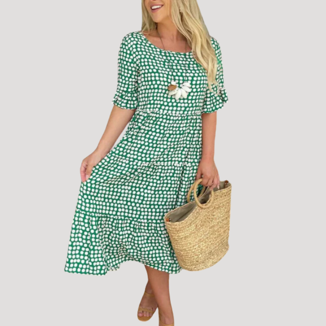 Consuelo | Robe midi donna fluida a pois
