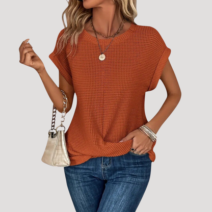 Susanna | Blusa Donna Collo Rotondo Maniche Corte Casual
