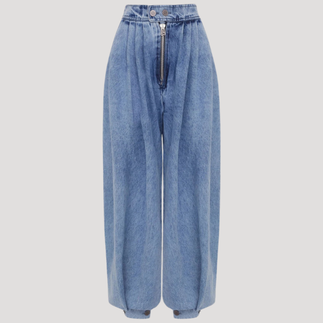 Liana | Jeans Baggy Donna Vita Alta Casual