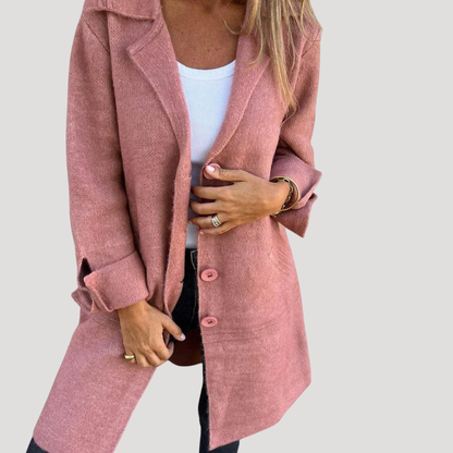 Rachel | Cappotto Lungo Donna Casual Con Rever