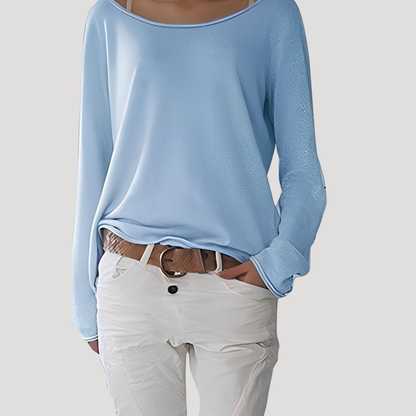 Marcella | Top Donna Collo Barchetta Maniche Lunghe