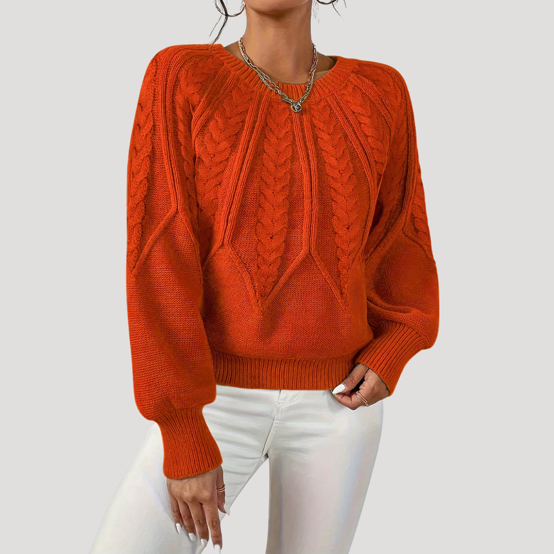 Aurora | Pull Donna in Maglia Torcigliata Maniche A Palloncino