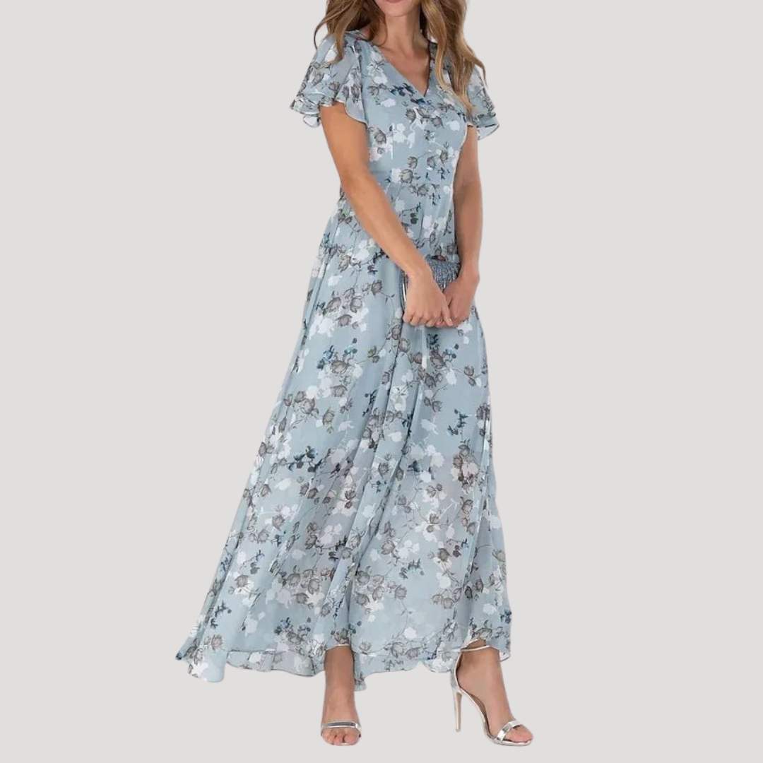 Severine | Abito lungo floreale fluido ed elegante