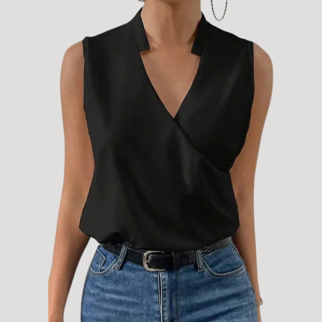 Dora | Top Donna Chic con Collo a V Incrociato